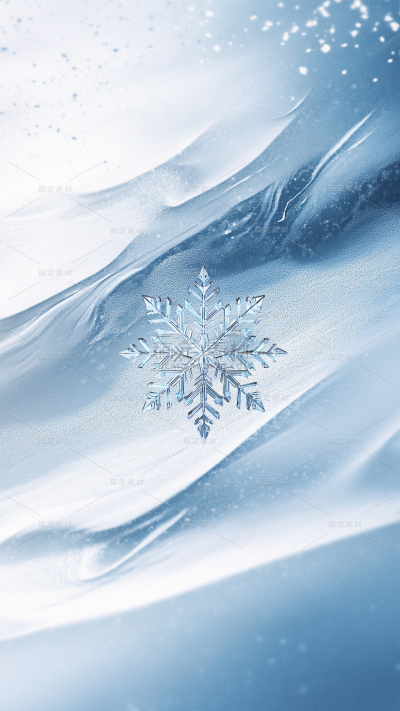 冬天雪花抽象肌理背景