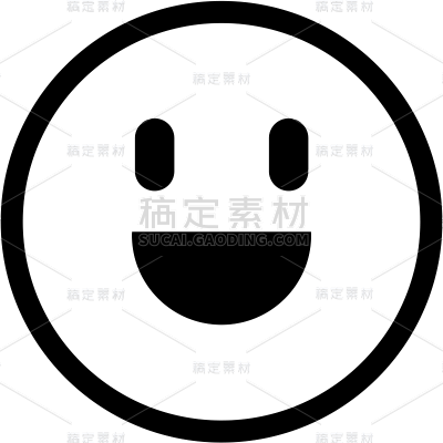 图标系列-通用-笑脸矢量图标贴纸