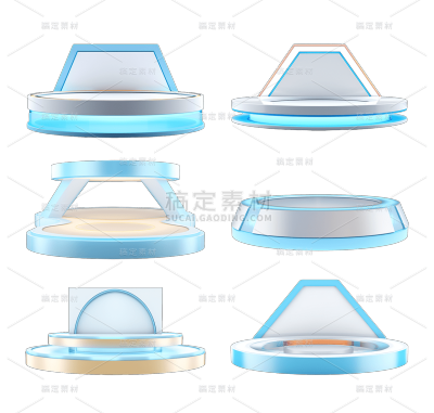 2309SC-素材组合-3D彩色展台贴纸