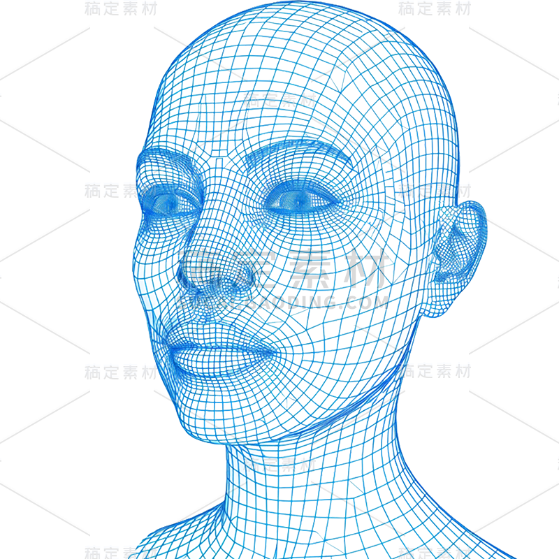 科技风通用3D插画全息机器人元素素材