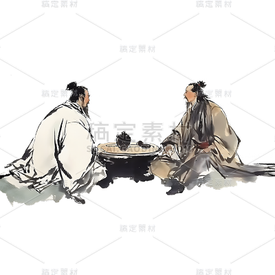 中国风通用古风水墨人物元素素材