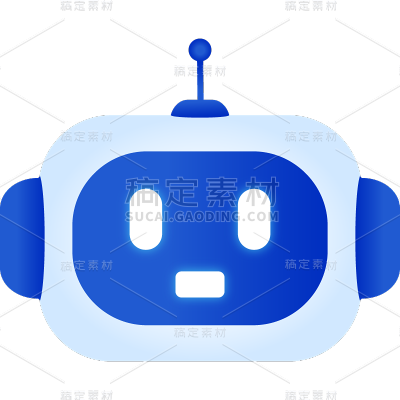 科技风扁平AI机器人图标元素素材