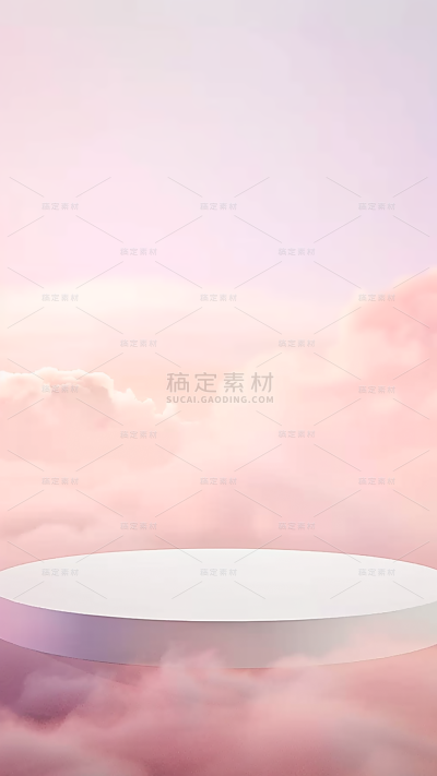 背景通用粉色云雾展台背景图片素材
