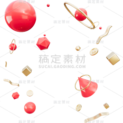 促销通用3D立体漂浮气氛元素