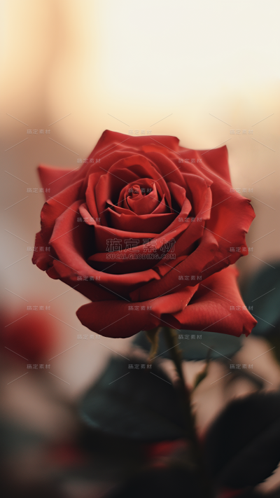 情人节浪漫感3D立体C4D红色玫瑰背景场景图片素材