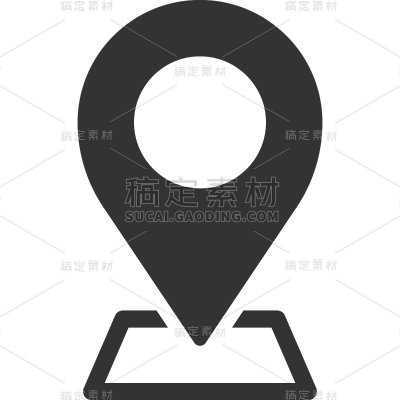 常规系列红色/黑色矢量定位图标通用元素素材