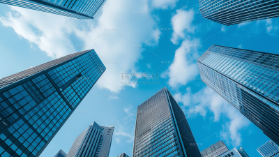 常规系列实景城市仰拍图片通用背景素材