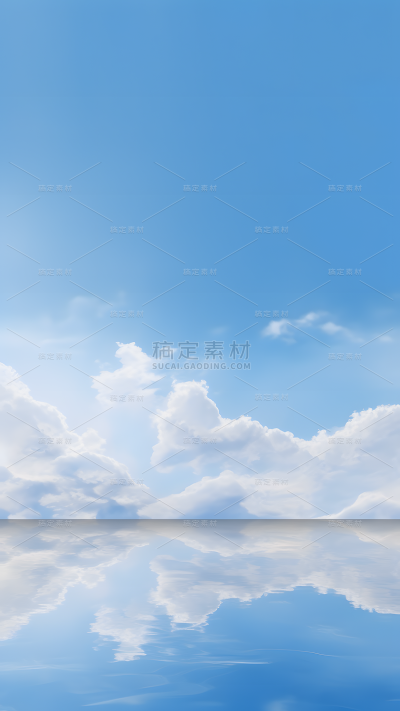 通用天空展台蓝色背景