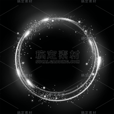特效通用白色粒子光圈元素素材