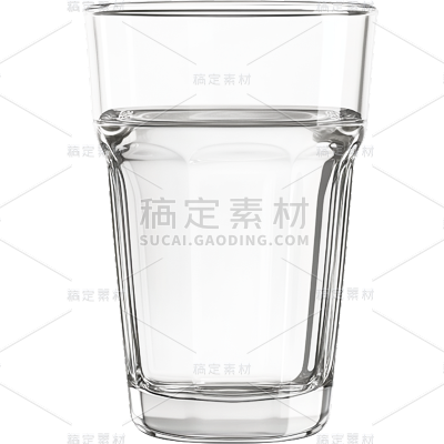 家居系列-通用-写实装水高玻璃杯-通用贴纸 