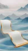 自然和谐图片素材水墨画风格山水图代表自然界平衡