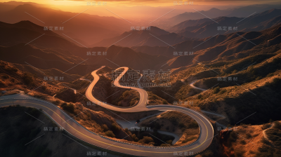 环山公路山峰山川风景