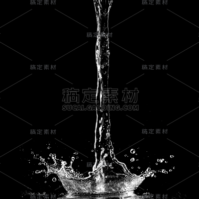特效通用透明水流瀑布元素素材