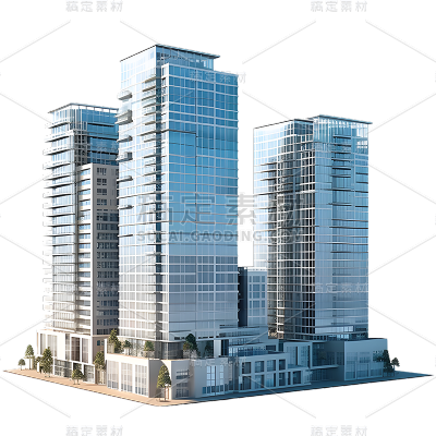 立体3D大楼建筑大厦办公楼元素