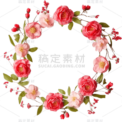 樱花花朵花环