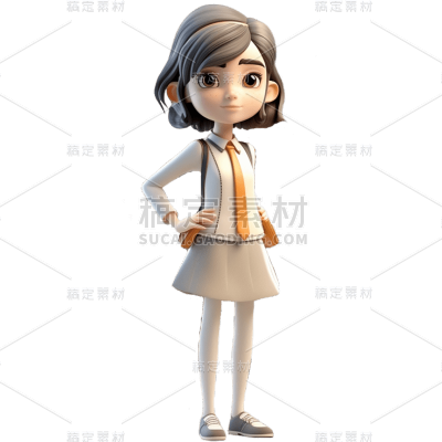 3D学生系列静态贴纸