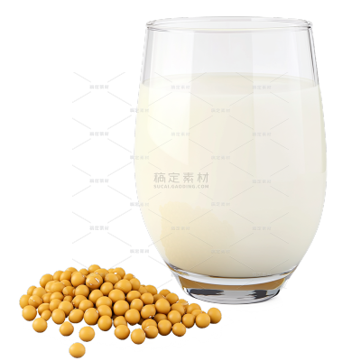 饮品系列黄豆豆浆飞溅贴纸