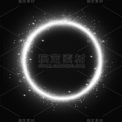 特效通用白色粒子光圈元素素材
