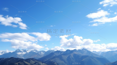 山峰山脉雪山自然风景景观