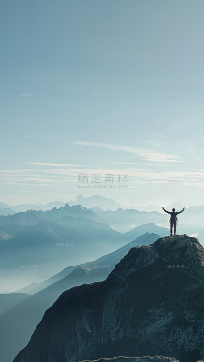 风光系列实景合成人物登顶通用背景素材