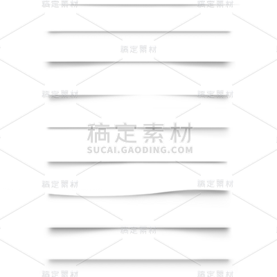 特效通用纸张投影边缘元素素材