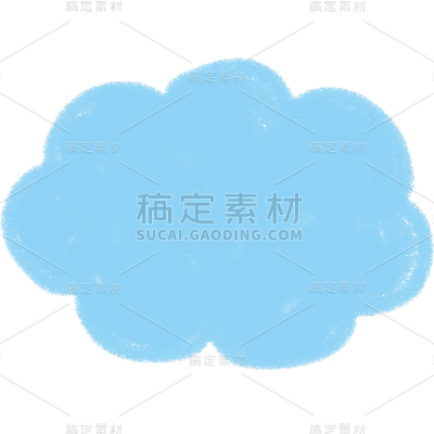小红书蜡笔风云朵涂鸦可爱贴纸