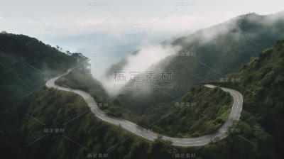 环山公路山峰山川风景