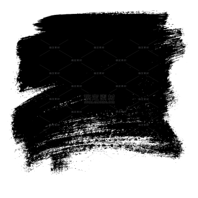 中国风系列黑色简约水墨墨迹笔画（td）
