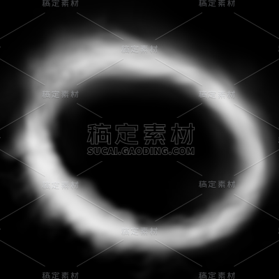 特效通用白色环形烟雾元素素材
