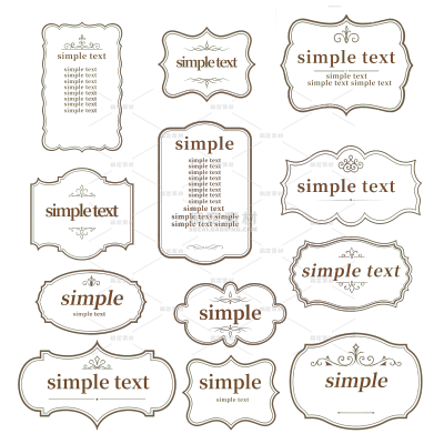 边框系列典雅感复古描边边框组合（td）