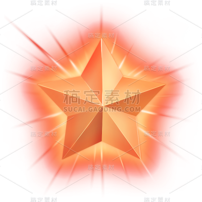建党节通用光效星星元素