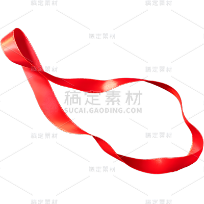 通用红色丝带彩带飘带装饰元素贴纸