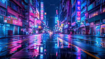 建筑系列通用赛博城市建筑背景