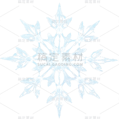 3D立体透明雪花贴纸