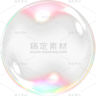 通用简约风彩色透明气泡元素素材