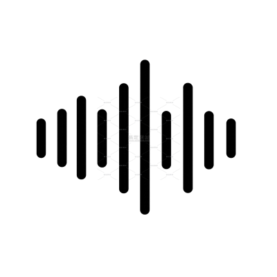 常规内容-文娱系列简约风黑色音频音波线条元素
