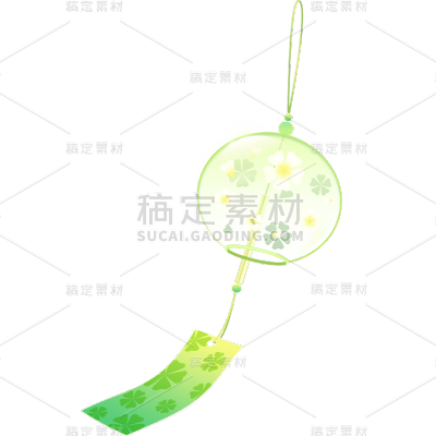 二十四节气立夏通用插画风铃元素素材