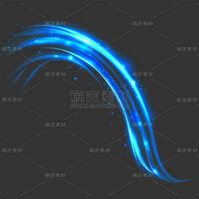 特效系列蓝色发光粒子曲线光效（td）