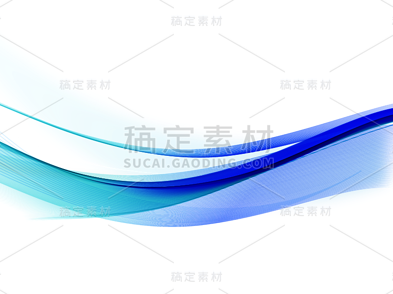简约科技蓝色曲线线条元素