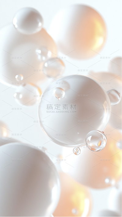 特效系列3D写实风护肤品分子组合