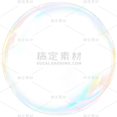 通用彩色透明气泡冒泡元素贴纸