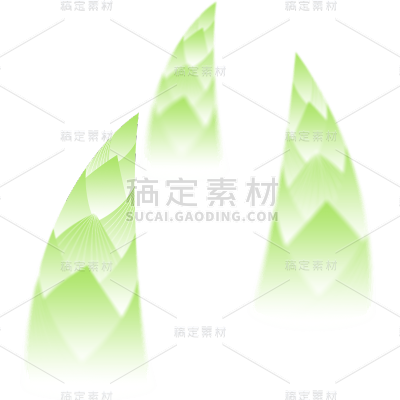二十四节气谷雨通用绿色弥散线条植物元素素材