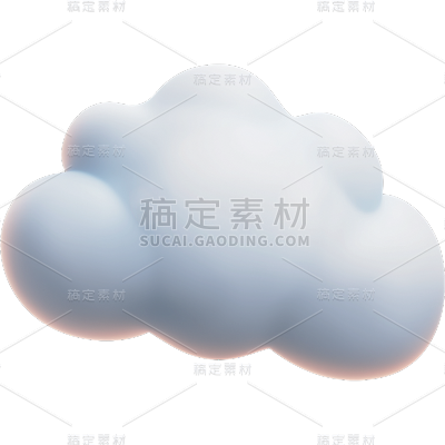 通用软3D卡通柔软云朵元素贴纸