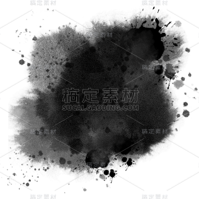 黑白水墨元素贴纸