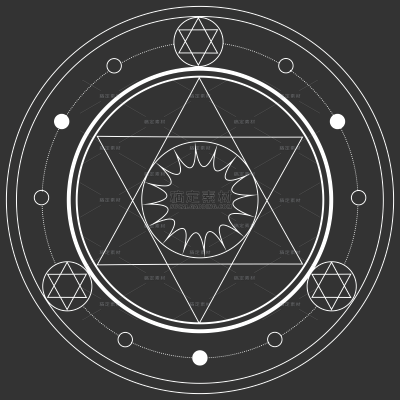 特效系列白色魔法法阵元素