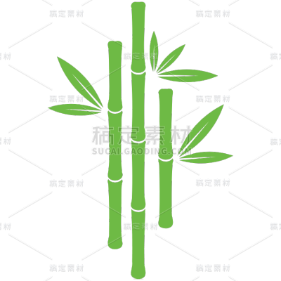 图标系列插画风简约竹子图标（td)