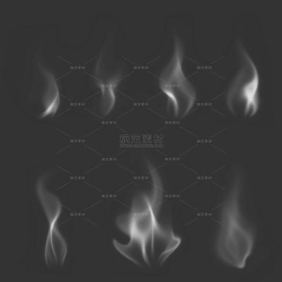 特效系列白色烟雾组合贴纸（td）