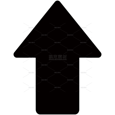 装饰系列矢量黑色向上箭头图标（td）