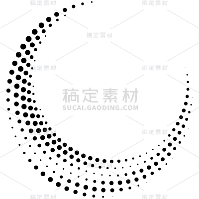 纹理通用黑色半圆点波点元素素材