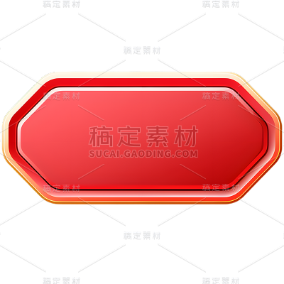 矢量红色按钮免抠元素